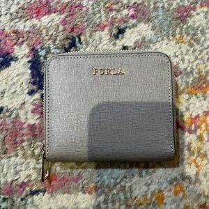 Furla Compact Gray Zip Wallet